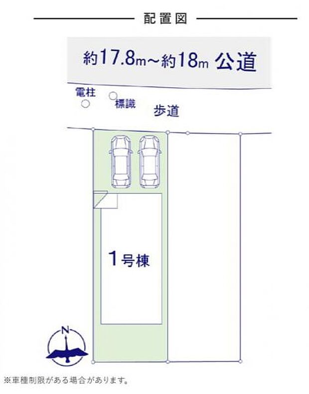 車種により並列で2台駐車可能です。