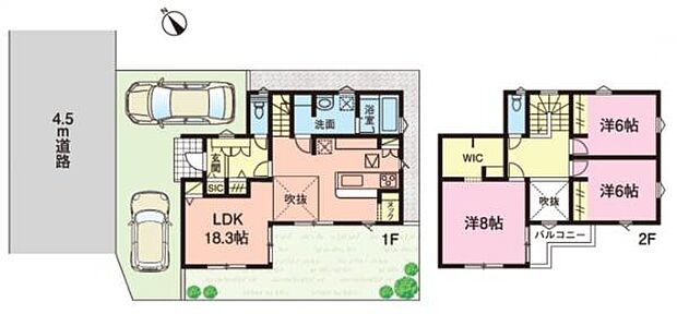 2号棟 ヌックと呼ばれるこじんまりとしたスペースつき。書斎にしたり、自分だけの空間が叶います。