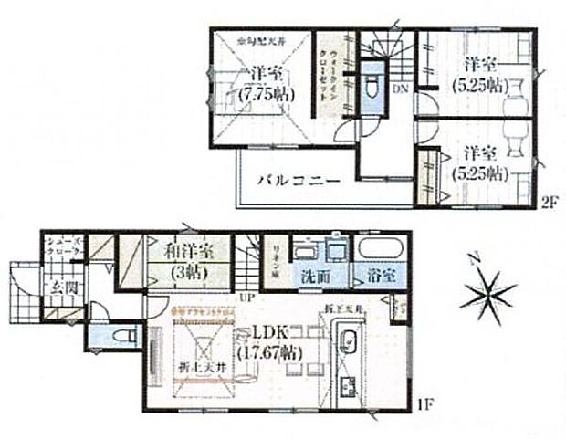 4号棟 居室を通らずにバルコニーに出入りできる間取り。洗面所にはリネン庫つきです。