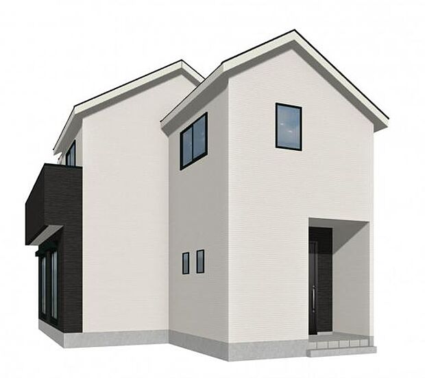 3号棟完成予想図です。2色のコントラストが特徴的です。