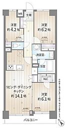 ライオンズマンション津田沼第2 3LDKの間取図画像