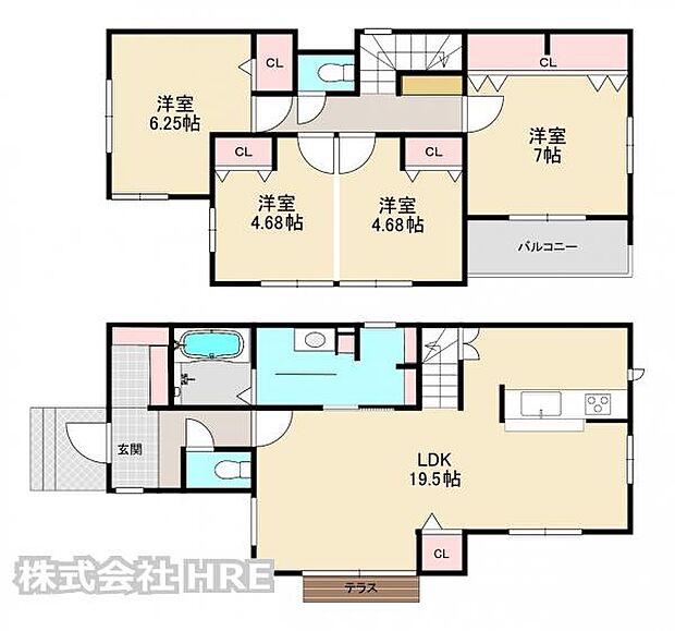 1号棟 広々とした脱衣所には収納付。ライフプランに合わせて間仕切り可能。