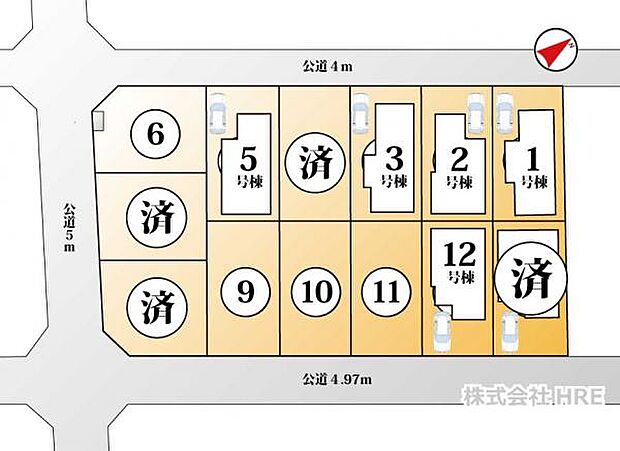 全13棟の敷地です。現在の空区画等はお問い合わせください。