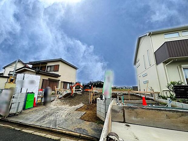 6/22撮影 建物工事がはじまりました。まずは基礎工事からです。
