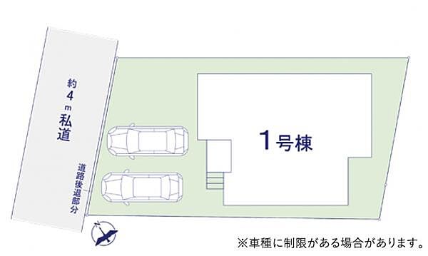 車種により2台並列で駐車可能です。