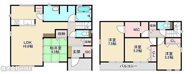 3区画の参考プランです。建物価格は1、760万円（税込）