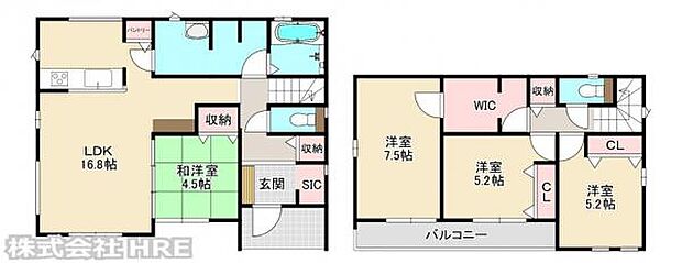 3区画の参考プランです。建物価格は1760万円(税込)