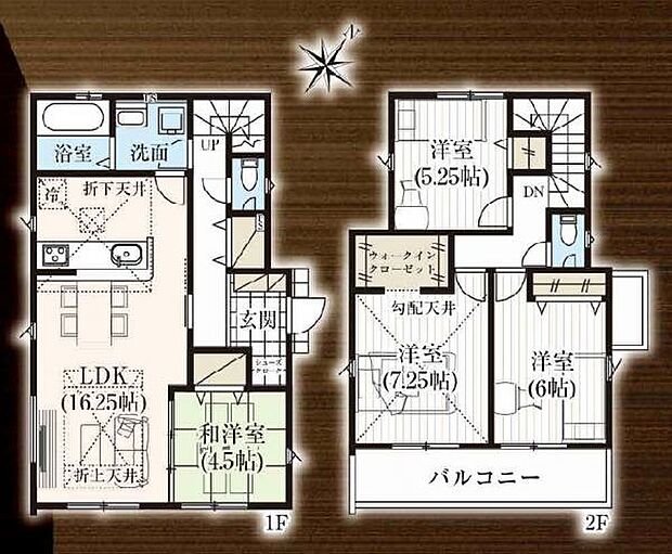 2号棟 2部屋から出入りできるバルコニーが魅力。主寝室にはWIC付きです。