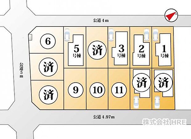 全13棟の敷地です。現在の空区画等はお問い合わせください。