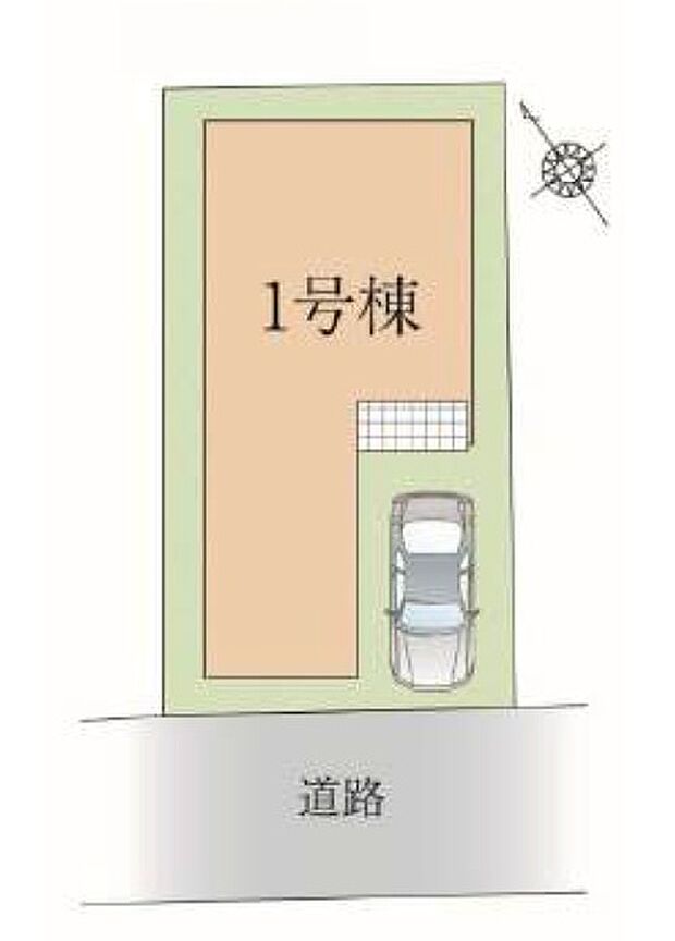 前面道路は4.0m。南西道路で日当たりも良好。