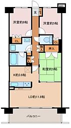 ライオンズクオーレ幕張マークスフォート 3LDKの間取図画像