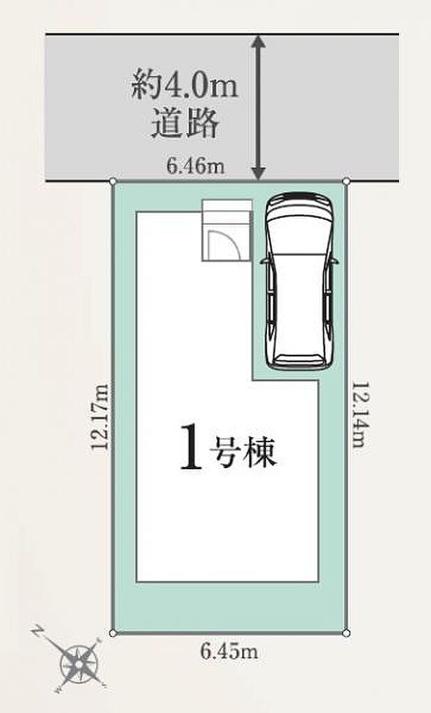 道路からプライベートが見えにくい南西向き好立地。