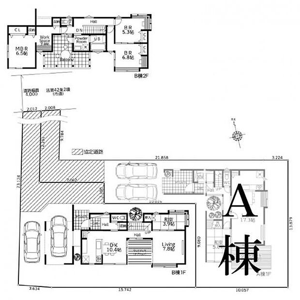 B号棟 2階にワイドバルコニーつき。眺望もよく夜景を見下ろせます。