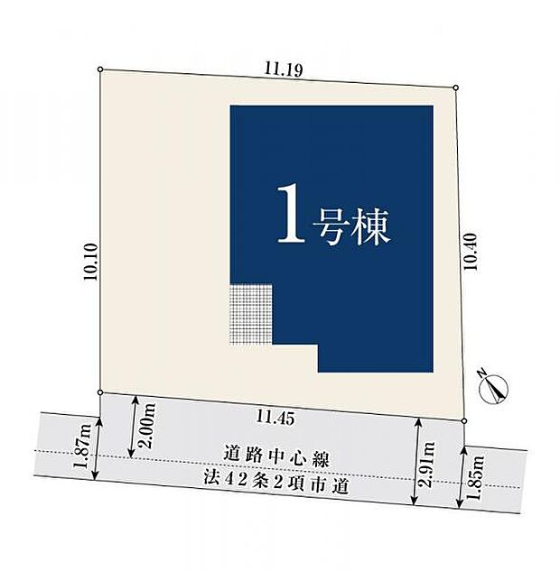 閑静な住宅街に位置しており、南西面道路で日当たりも良好です。