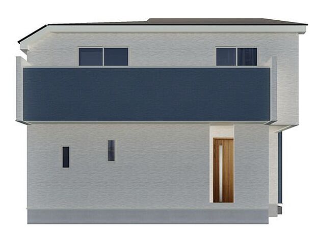 建物完成予想図です。落ち着いた色合いがとてもおしゃれな外観です。