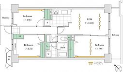 エクセル津田沼 3LDKの間取図画像