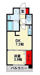コンダクトレジデンスSANGAMORI 6階1DKの間取り