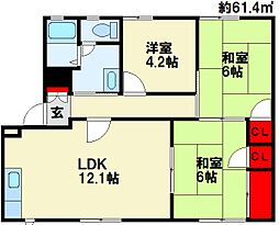 カレッジヒルズ A棟 1階