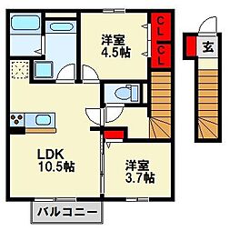 ミルキーヒルズ 2階