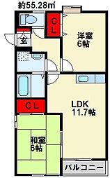 コゥジィコート II 2階
