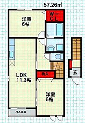 間取図画像 2LDK