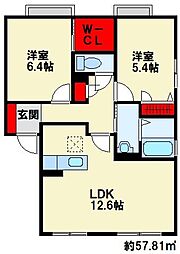 フェリーチェ学研台I A棟 2階