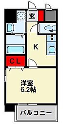 MDIエスポアール桜ヶ丘 1Kの間取図画像