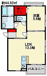 メゾンエパヌイ 1LDKの間取図画像
