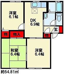チェリーヒルズ F棟 2階/201
