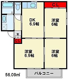 eタウン本城 A棟 2階/202