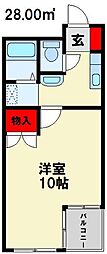 メゾン・ド・グロウ21 1Kの間取図画像