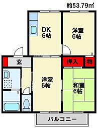 ベルクール D棟 2階