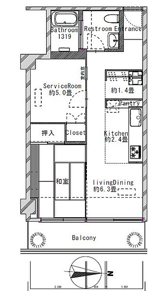 間取りを拡大表示