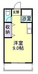 ワンルームホープ ワンルームの間取図画像