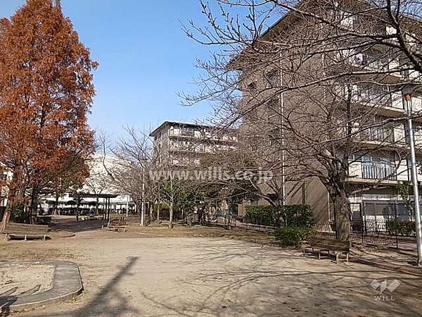 敷地西側に隣接する公園