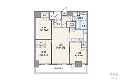 ザ・宝塚タワー 3LDKの間取図画像