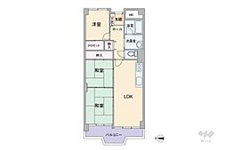 コープ野村宝塚 3LDKの間取図画像