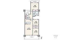 ライオンズマンション宝塚売布B棟 3LDKの間取図画像