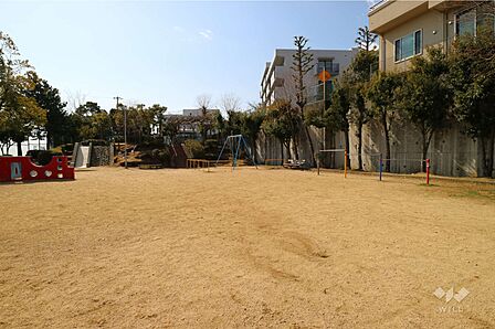 敷地に隣接して公園があります。