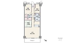 サークコート宝塚 3LDKの間取図画像
