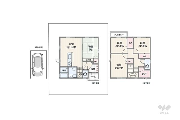 間取りは延床面積97.68平米の4LDK。