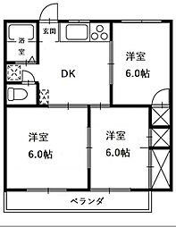 間取図画像 3DK