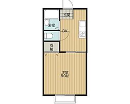 Fコーポ 1DKの間取図画像