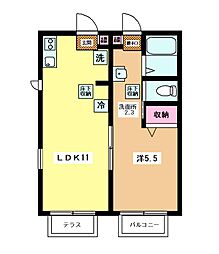 グランパーレ 1LDKの間取図画像