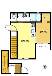 仮)大田区鵜の木3丁目アパート 1LDKの間取図画像