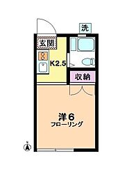 SKハイツ 1Kの間取図画像
