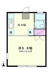 京王線 笹塚駅 徒歩5分の賃貸アパート 2階1Kの間取り