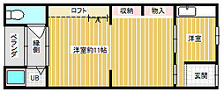 細井文化 2Kの間取図画像