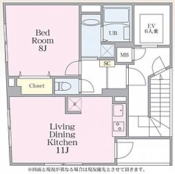 JR総武線 浅草橋駅 徒歩1分の賃貸マンション 4階1LDKの間取り