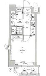 東京メトロ半蔵門線 押上駅 徒歩9分の賃貸マンション 2階1Kの間取り
